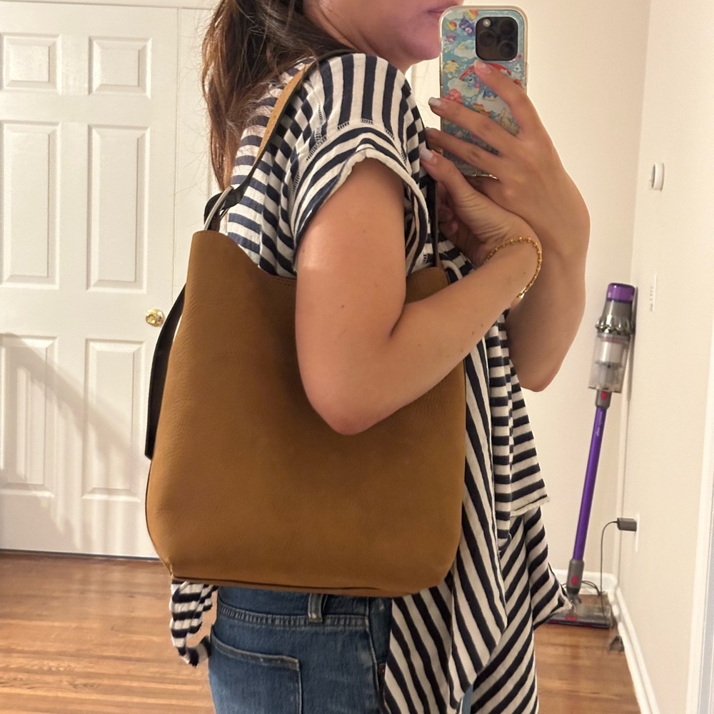 Theory Tan Leather Tote Bag - Picture 7 of 8